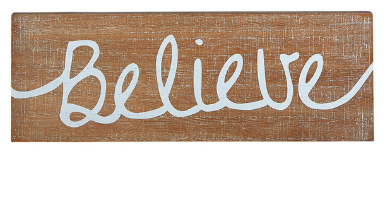 Unframed Wall Sign-Believe