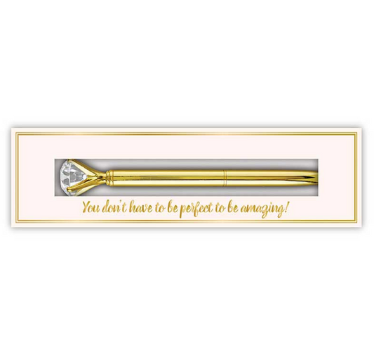 Boxed Gem Pen - Gold