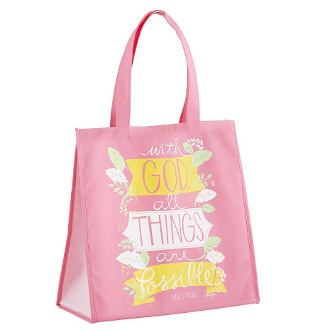 With God all Things are Possible Tote Bag